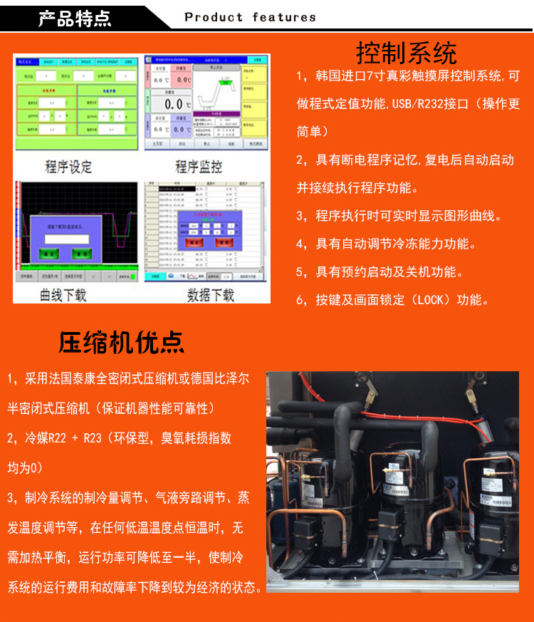 產(chǎn)品特點(diǎn)、壓縮機(jī)介紹